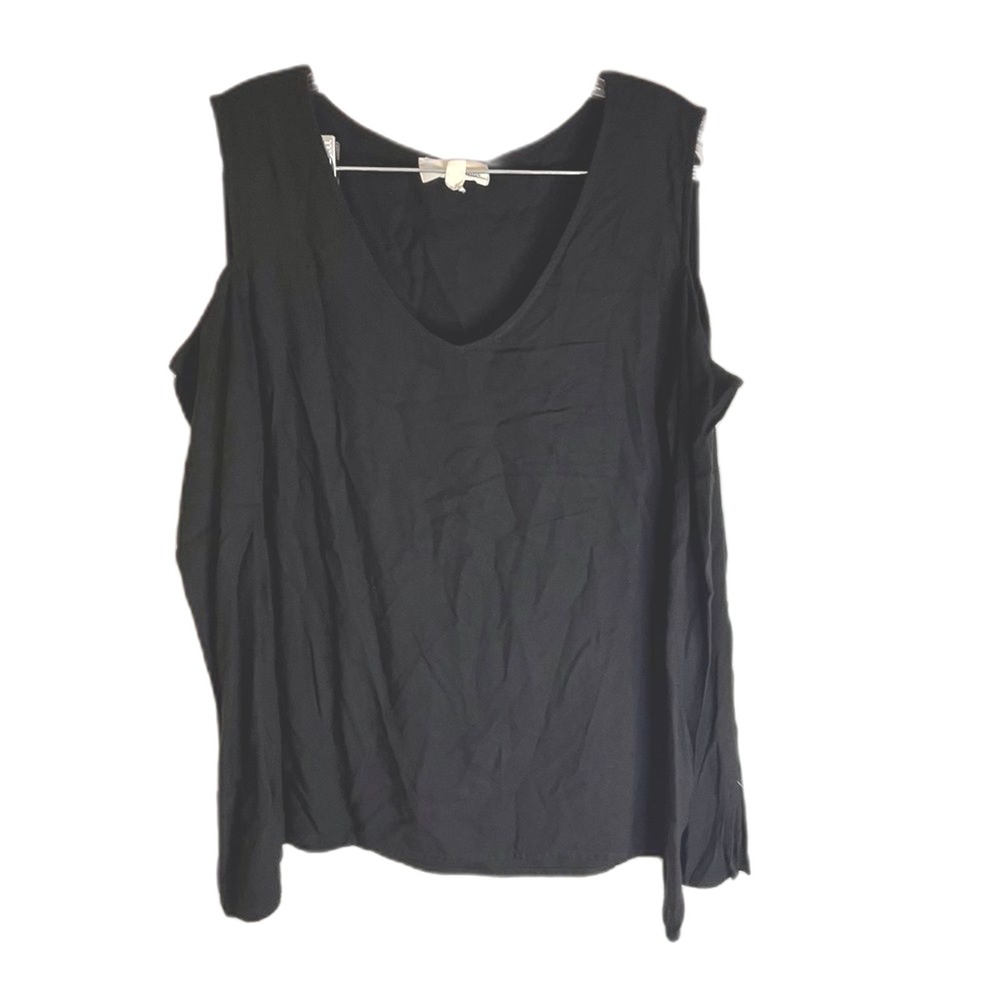 Anthropologie‎ Cloth and Stone Rayon Cold Shoulder Top, Size Small Soft Career